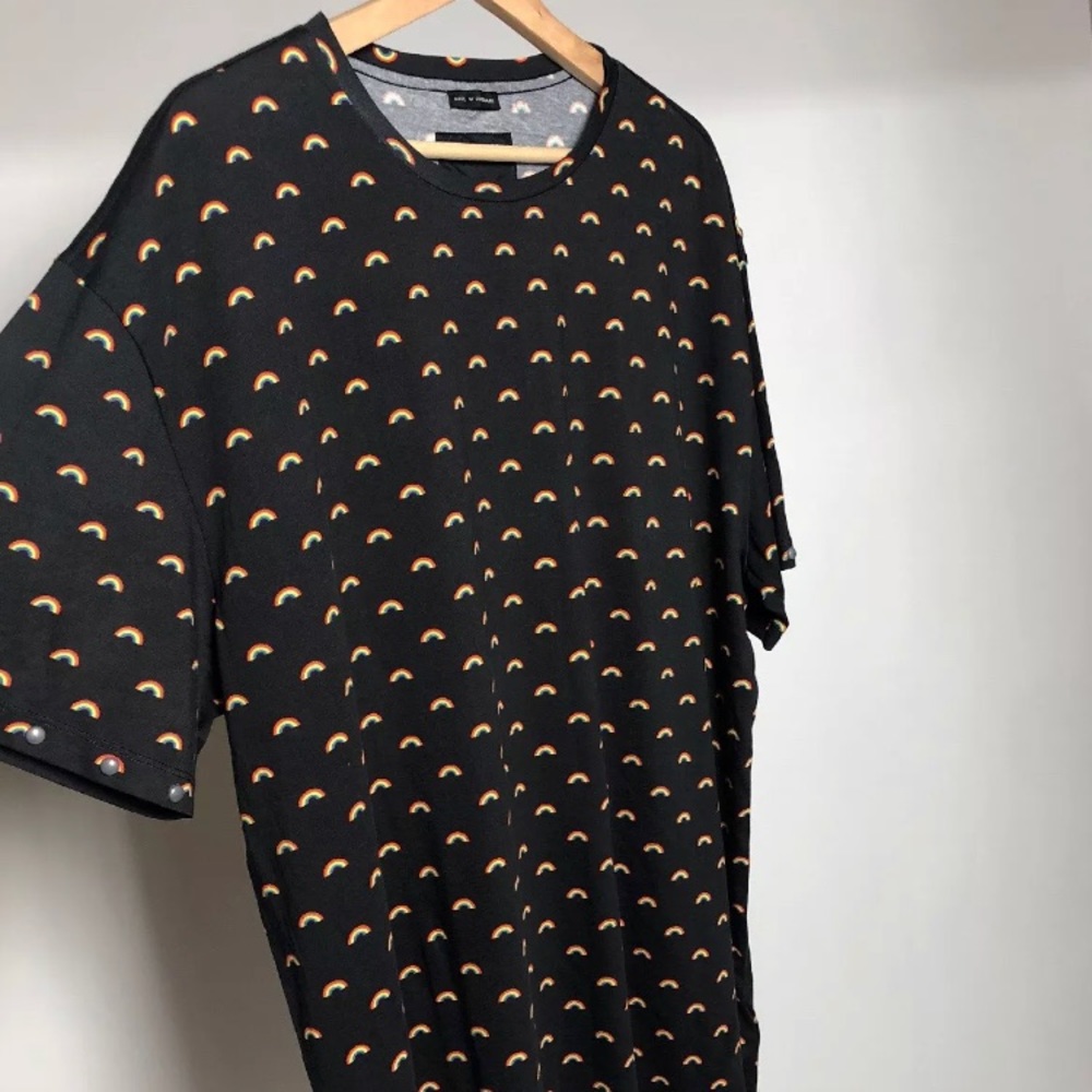 Marc Jacobs Rainbow Print Crew Neck T